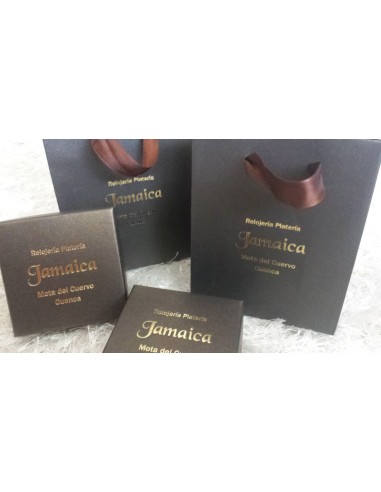 Caja Cartón Pendientes, anillo y cadena serie Bronze 65x65x25mm