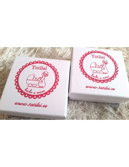 Caja cartón Pendientes serie Nata 43x43x21mm