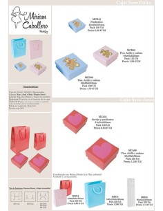 Caja cartón Sortija y pendientes serie Amor 51x51x33mm | Miriam 2