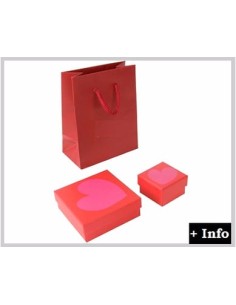 Caja cartón Sortija y pendientes serie Amor 51x51x33mm | Miriam
