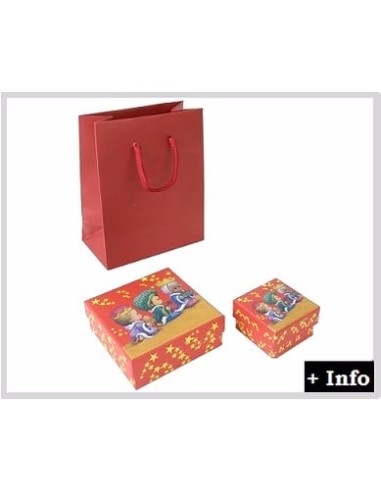 Caja cartón Sortija y pendientes serie Reyes 51x51x33mm | Miriam