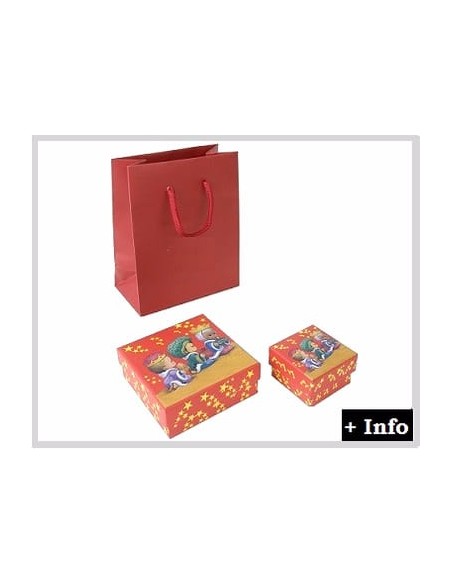 Caja cartón Sortija y pendientes serie Reyes 51x51x33mm | Miriam