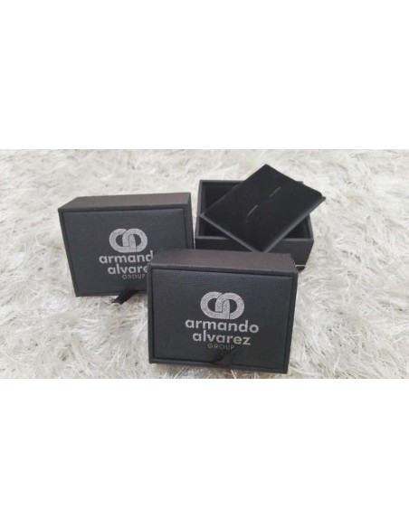 Caja cartón Gemelos espuma + 2 elásticos Serie Twins 65x65x25mm